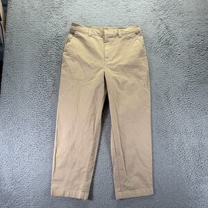 Gap Pant Womens 8 Beige Cotton Khakis Straight Travel Utility Workwear Stretch